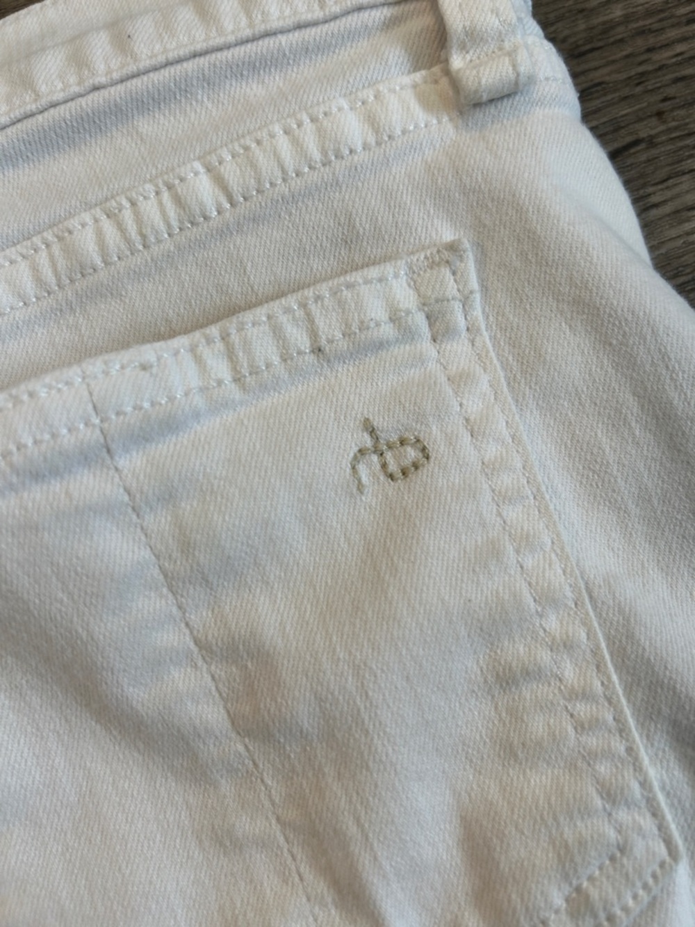 rag & bone JEAN White Distressed Denim Shorts Cut Off High Rise Festival - Picture 7 of 9